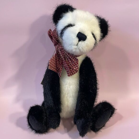 Boyds Bears Domino Panda Teddy Bear Soft Plush Toy Retire NWT Excellent Conditio - Picture 1 of 11